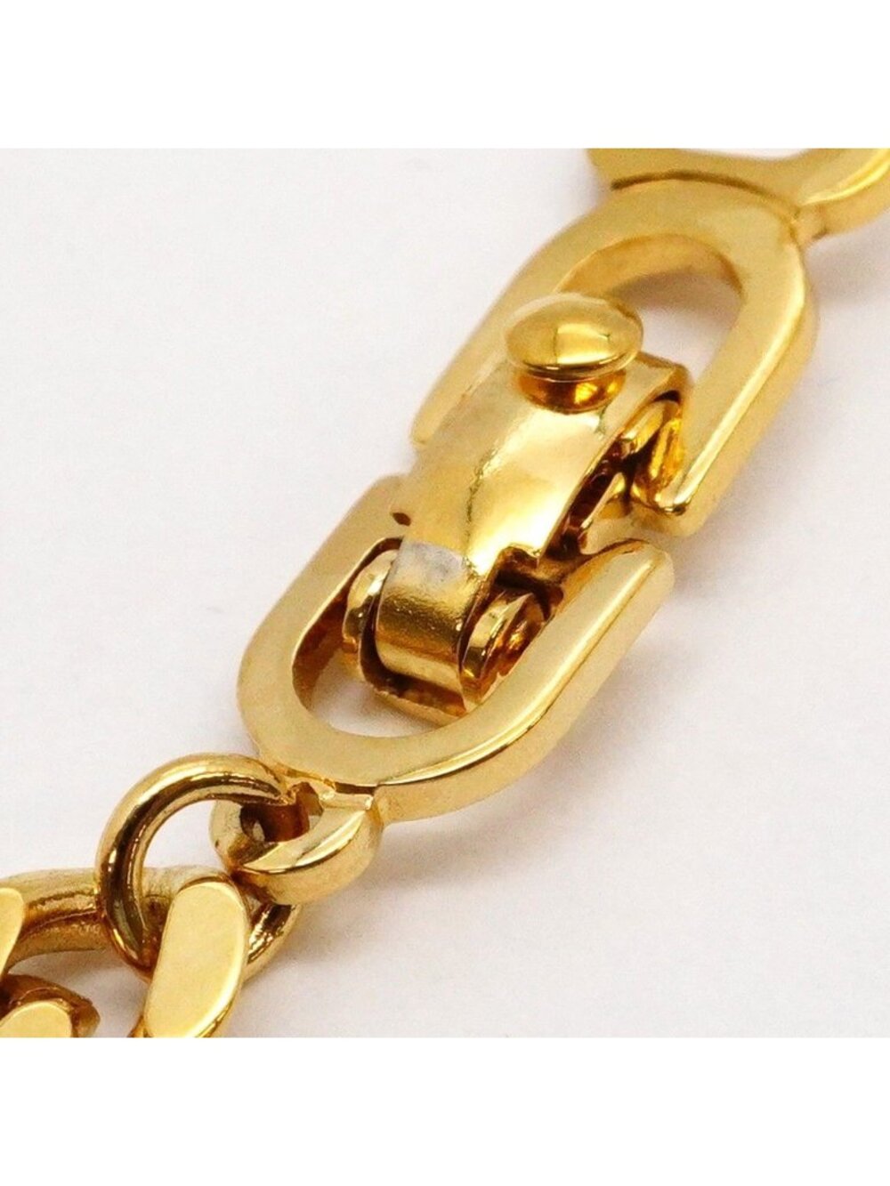 Dior Necklace CD Logo Gold Plated Line Stone - Picture 7 of 7